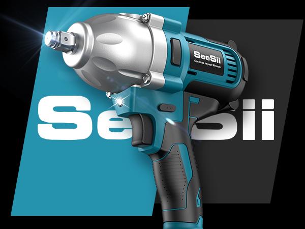 Seesii Cordless Impact Wrench - 885FT-LBS(1200N.m) High Torque Brushless Impact Gun with 2x 21V 4.0Ah Batteries, 6 Sockets & Heavy-Duty Case - for Car, Truck Tire Lug Nut Removal & Industrial Use, dealsforyoudays