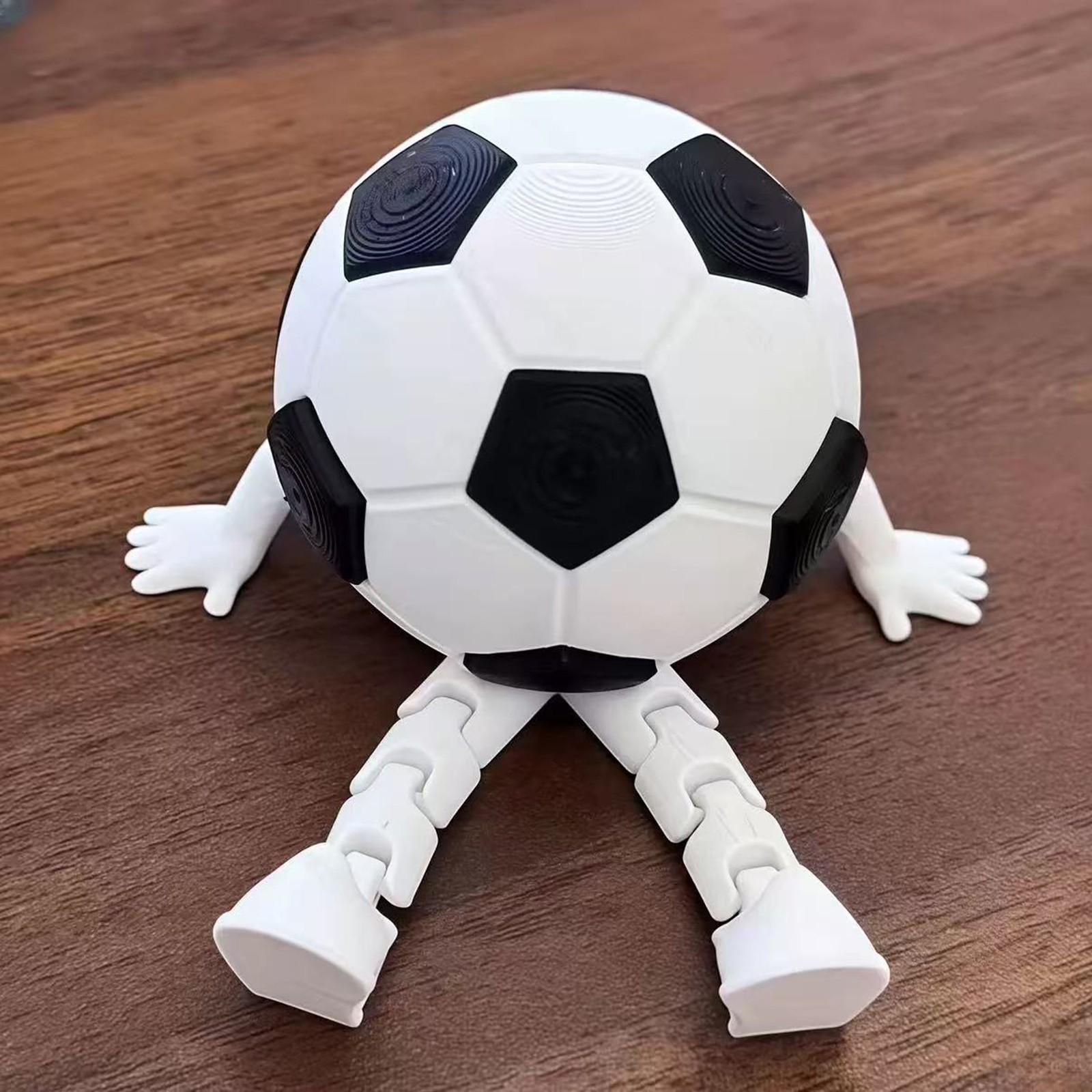 Creative Football Figure Ornament, Movable Joint Desktop Phone Stand, Fan Gift, Home Decor, Unique Soccer Souvenir, Perfect for Fans
