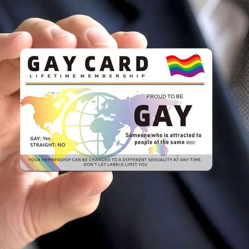 1 or 3 LGBTQ+ Pride Lifetime Membership Cards - Non-adhesive PVC gay ID-style membership cards, souvenirs for LGBTQ+ individuals and allies, birthday and community event gifts, rainbow heart design, high-gloss texture printing, funny and humorous style