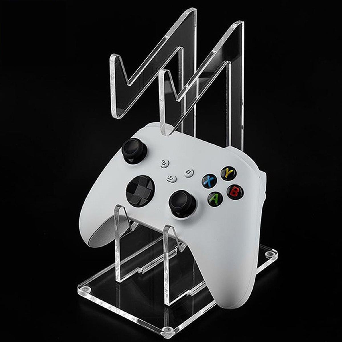 Universal Game Controller Transparent Acrylic Stand, Desktop Storage Dual Layer Display Rack for Xbox One Series S/x Ps4 Ps5 Switch Pro Controllers Game Console Accessories