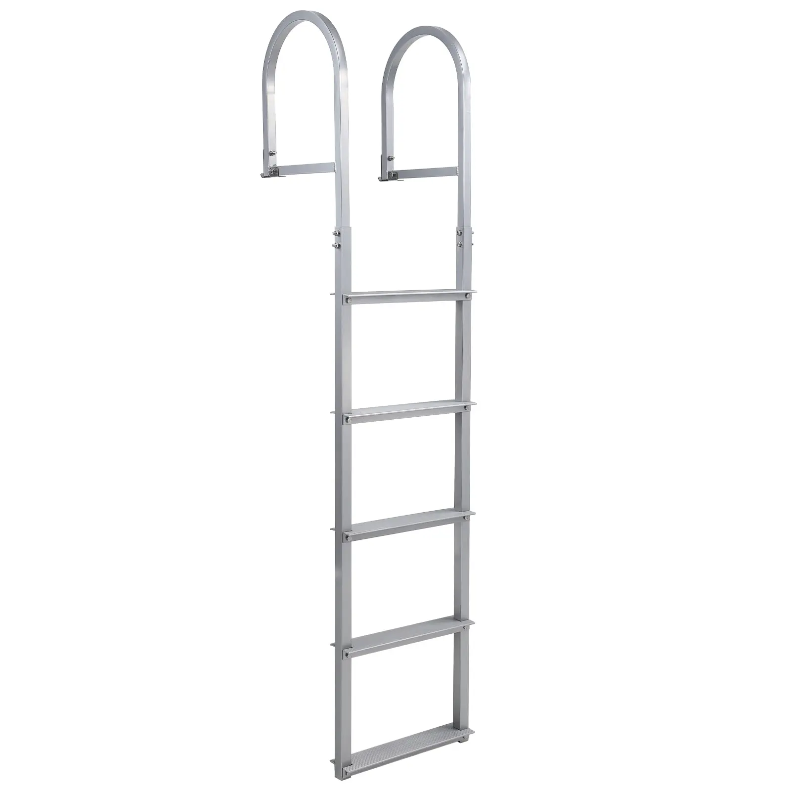 Retractable Tailgate Ladder for Stand Up Paddleboarding - 5-Step Aluminum Construction, Non-Slip Wide Steps, Adjustable Quick Release