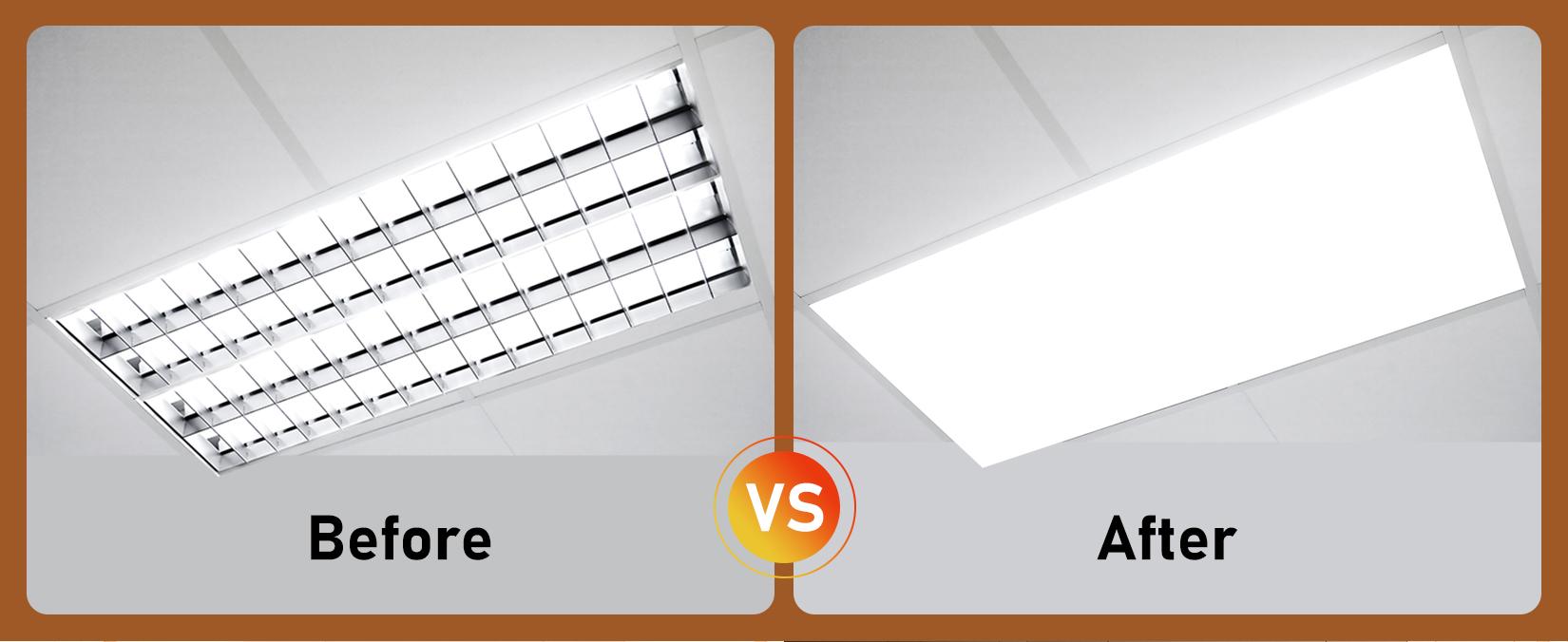 Comiled 6 Pack 2x4 LED Flat Panel Lights - 2x4 LED Drop Ceiling Light Fixture 5000K 4000K 3000K Selectable & 0-10v Dimmable, 50W, LED Light Fixture, 100-277Vac, Lay in Fixture for Office, Shop, Kitchen, ETL Listed