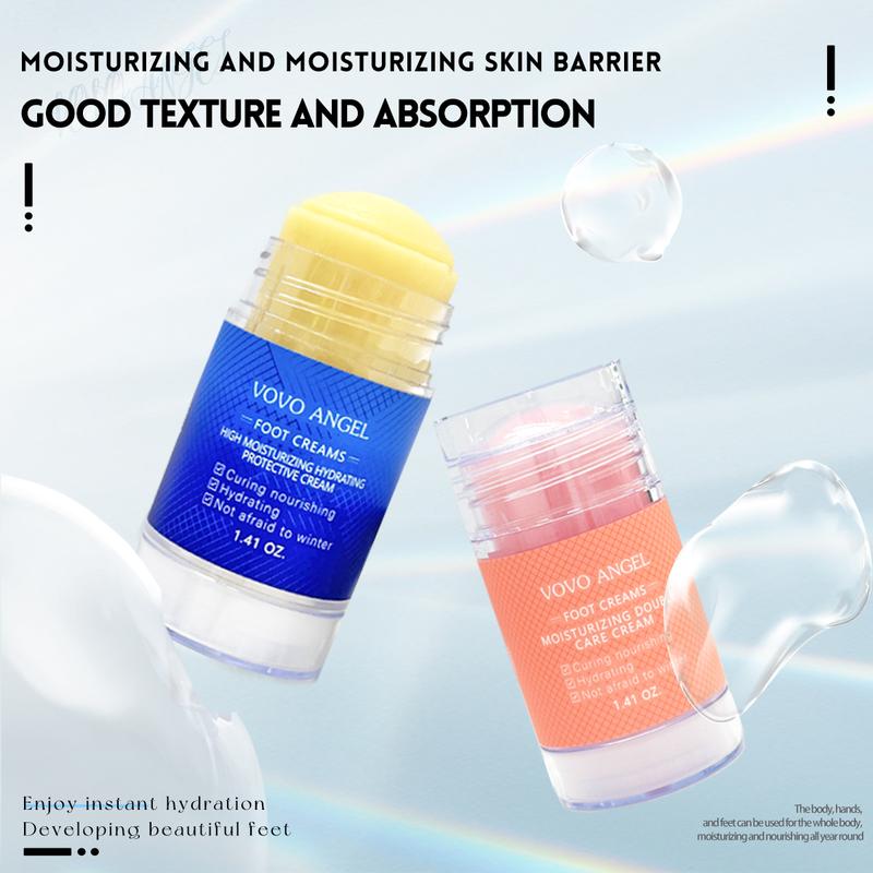 Two for one |  VOVO ANGEL Anti-Crack Foot Cream, Cracked Heel Repair Stick | Dead Skin Remover for Dry Feet, Intensive Hydration & Nourishing Treatment for Extreme Cracked Feet Hydrating Hand Balm Hydrating Lotion