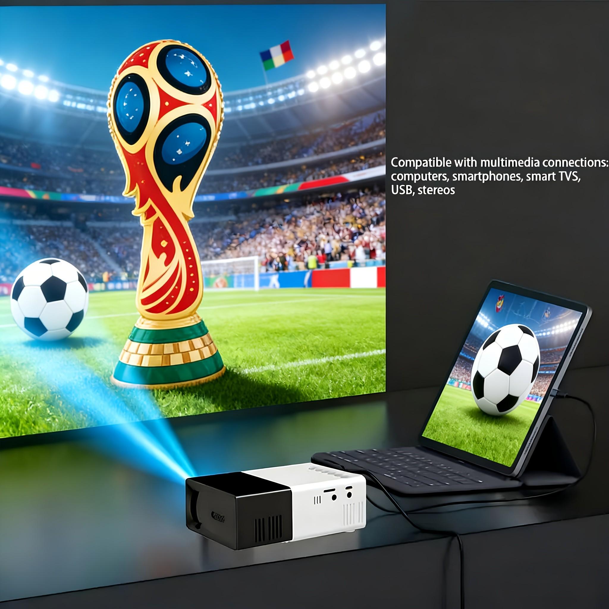 Portable Projector, LED Phone Home Theater M100 Projector, Support 1080P Video & Audio Output