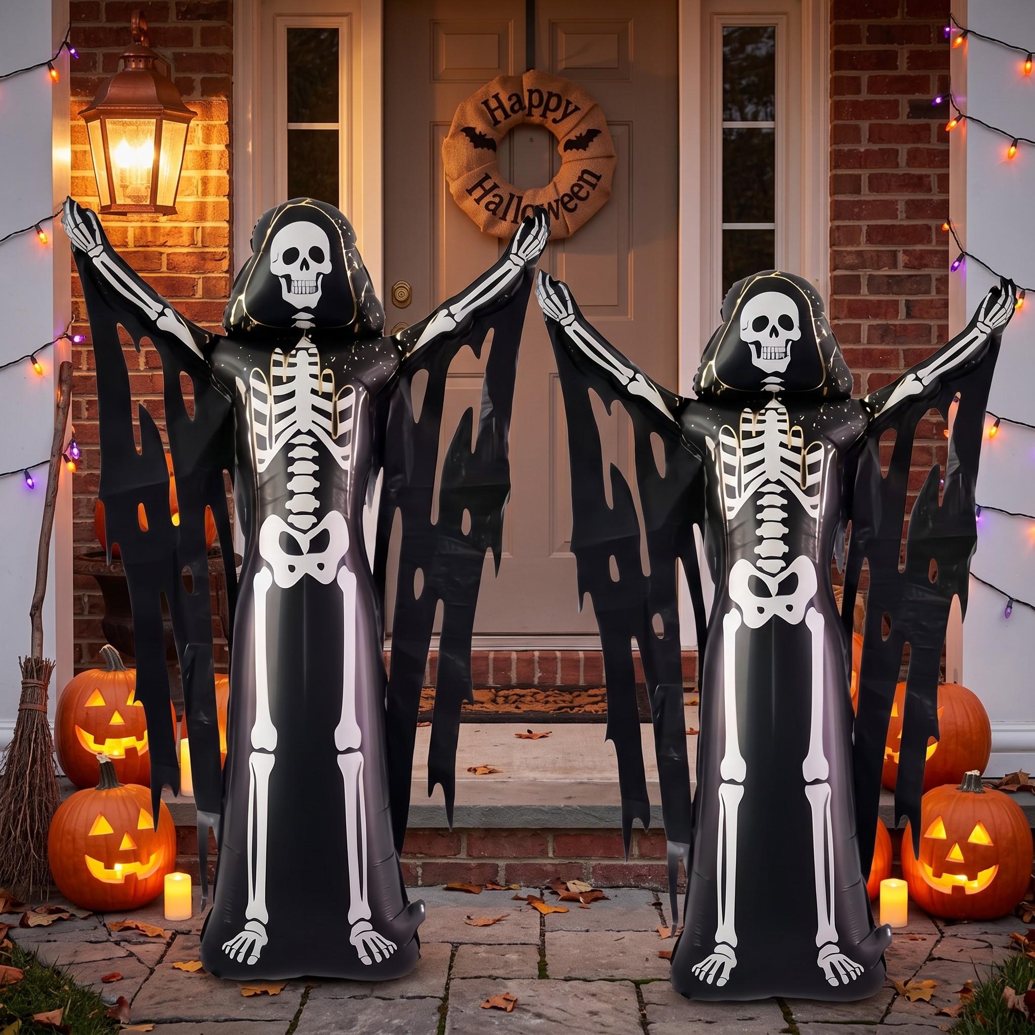 Grim Reaper Inflatable Prop for Party Photo Booth, Easy to Inflate, Perfect for Event Planners, Trick or Treat Vibe, Retro Style Decor