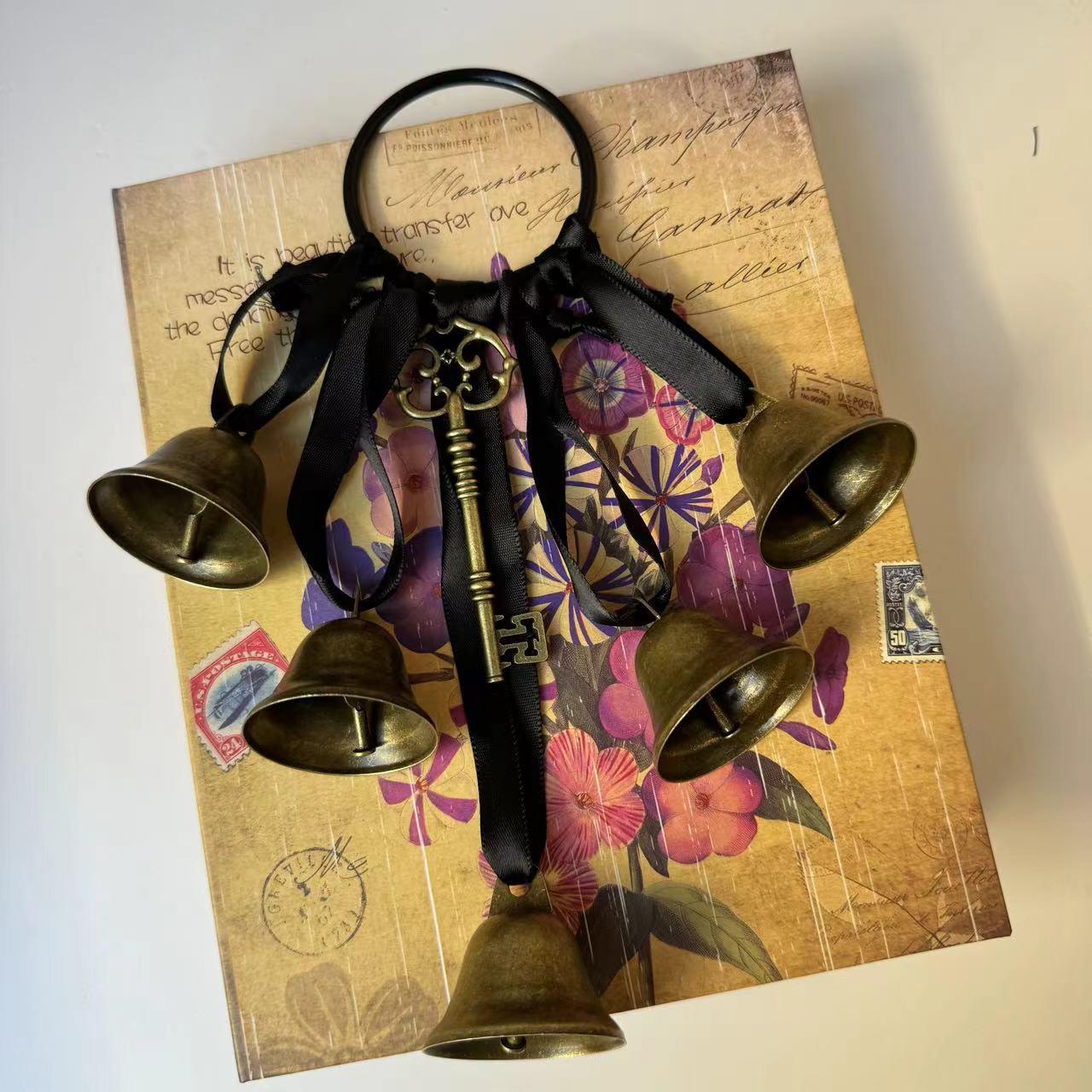 Boho Witch Bell Home Protection, Metal Wall Hanging with Ribbon, Interior Wall Decor, Feng Shui Decor Ornaments, Remove Negative Energy, Perfect Magic Gift
