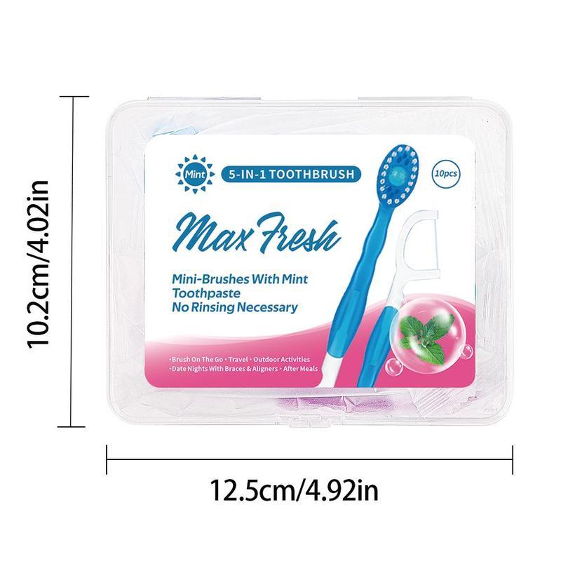 Disposable Toothbrush Set, Portable Mini Toothbrush with Toothpaste Storage Box, Oral Care Toothbrush for Home & Travel, Toothbrush Kit