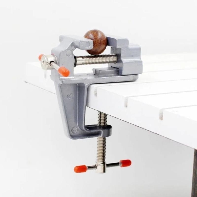 1 household universal mini fixed workbench, Home, multifunctional alloy pliers, mini adjustable desktop fixture, Desk Mount Clamp, suitable for jewelry, electronic products, manual tools, no need for electricity, holiday gifts