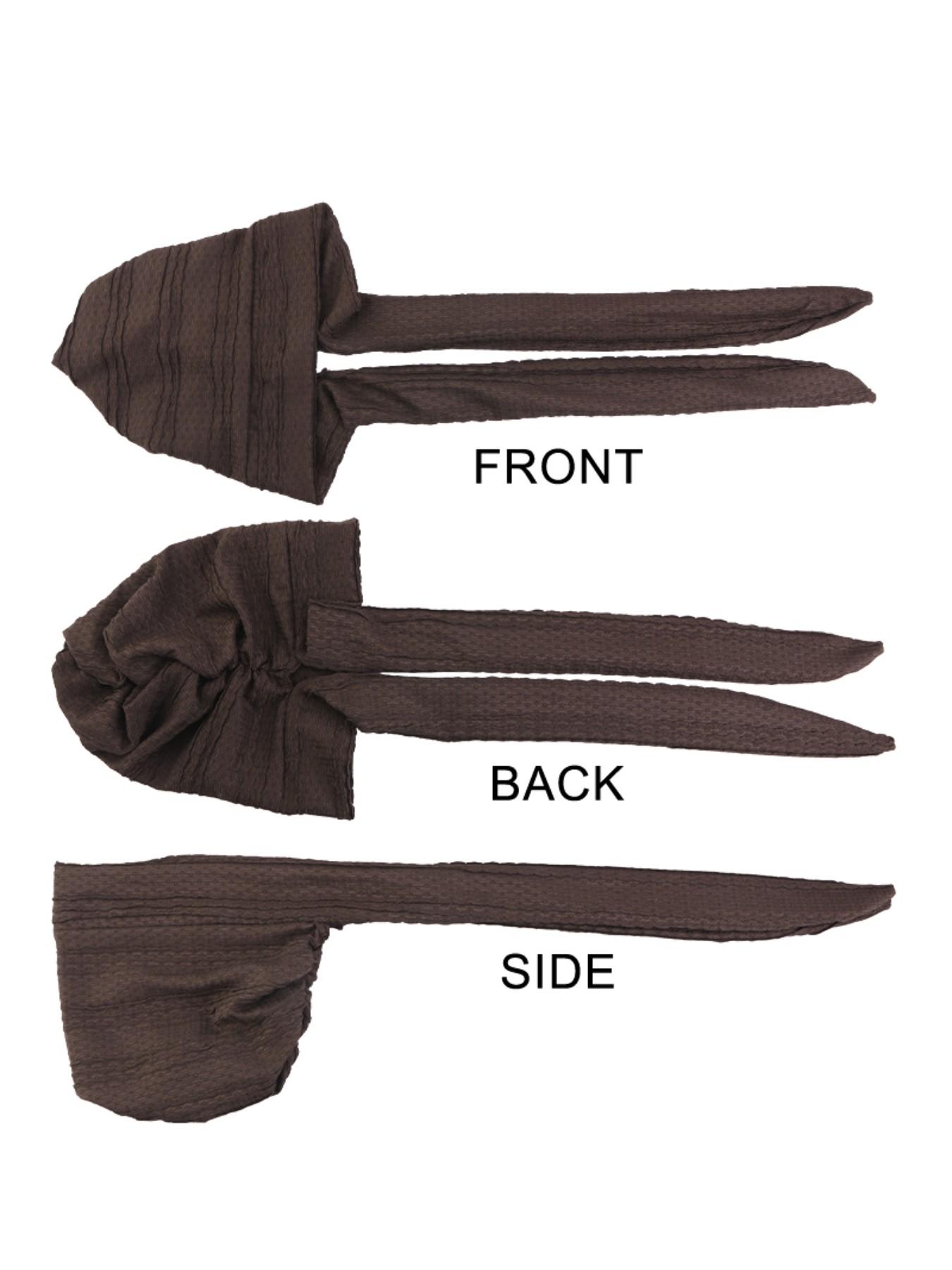 New Folded Draped Headscarf Hijab Turban Hat Adjustable Wraparound Hair Protection Cap, Stylish and Functional Accessory for Daily Use