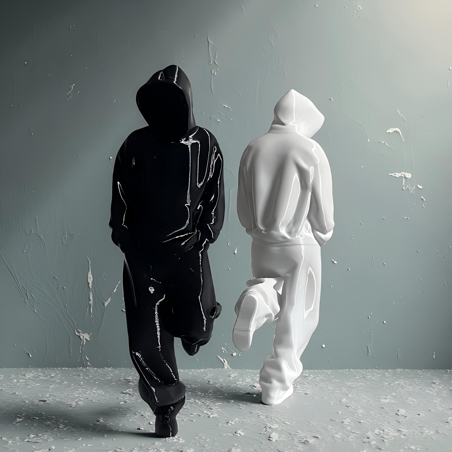 2-Piece & Thinker Model Collection Decorations, Durable Plastic Desk Ornament, Office & Home Decoration, Perfect Gift