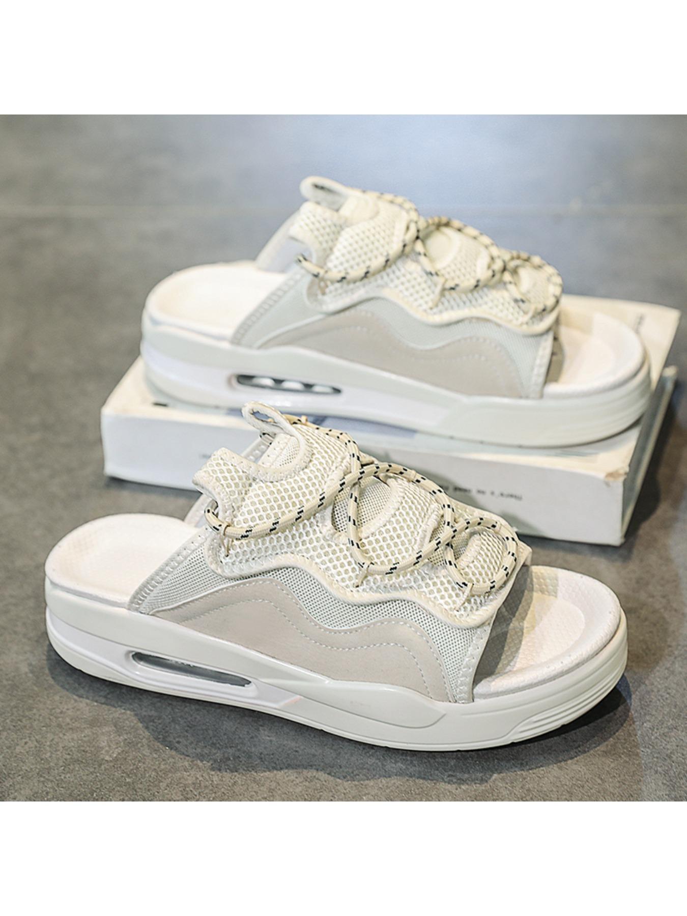 Summer thickened sandwich bottom slippers, fabric breathable sandals, fashion slippers men 's slippers