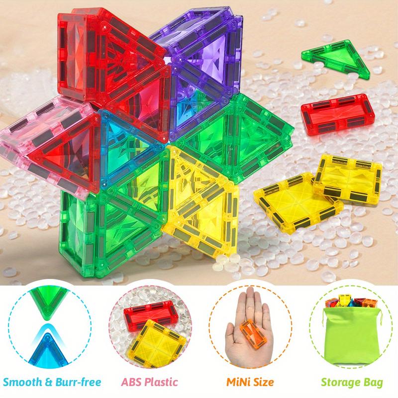 DIY Magnetic Building Blocks Set, Magnetic Tiles, Castle Diamond Face, 3D Magnetic Assembly, Sensory Creative Kids Toy, 3+ Boys Girls Birthday Gift