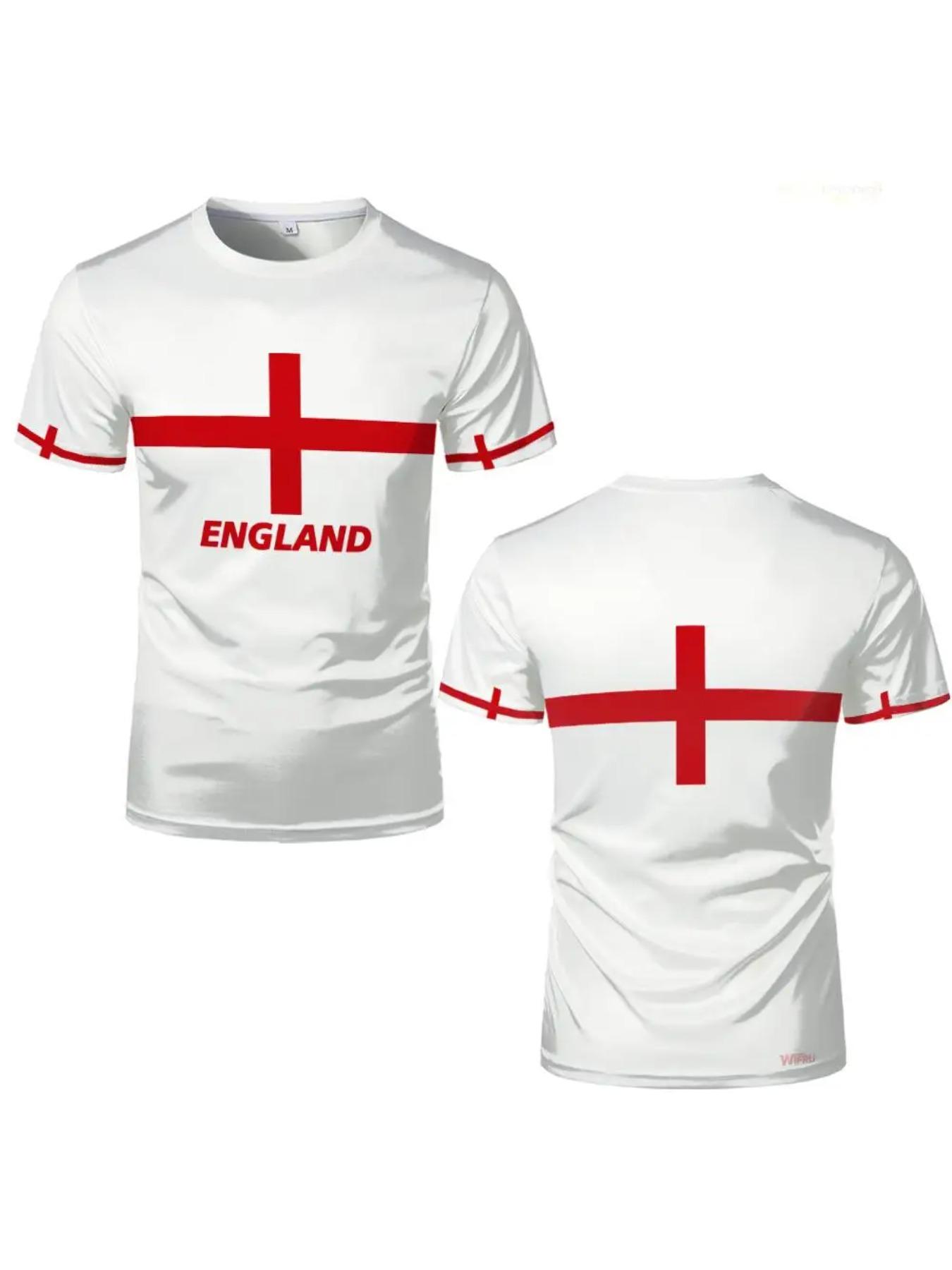 2026 New England Flag Print T-shirt Summer Outdoor Sports Breathable Quick-Drying Jersey Men Women Football Training Jerseys