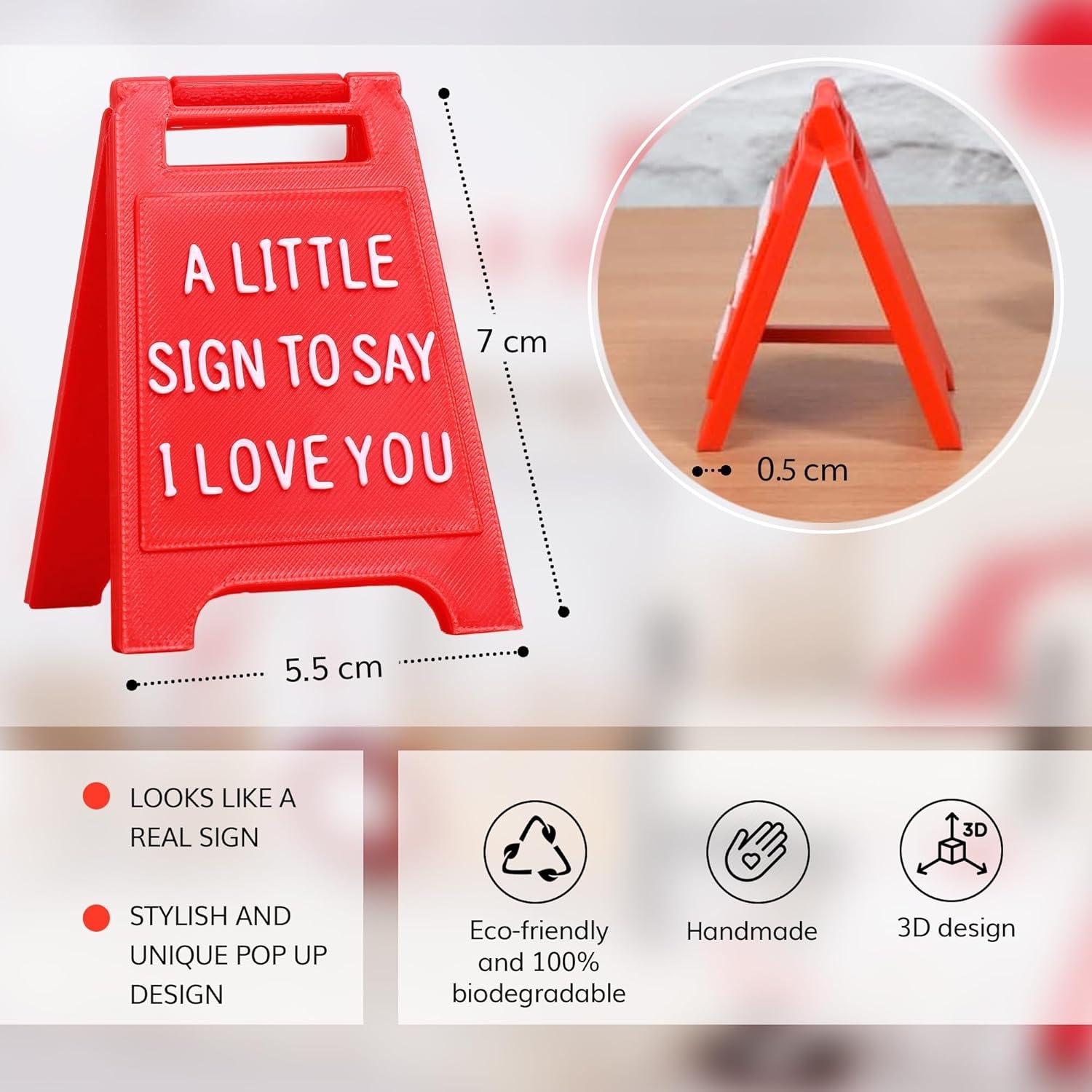 Valentine's Day Gift Set, Romantic Valentine's Message Board Desktop Decoration, Express Love Sign, Heart Plaque, Fashionable Desk Accessory for Couples