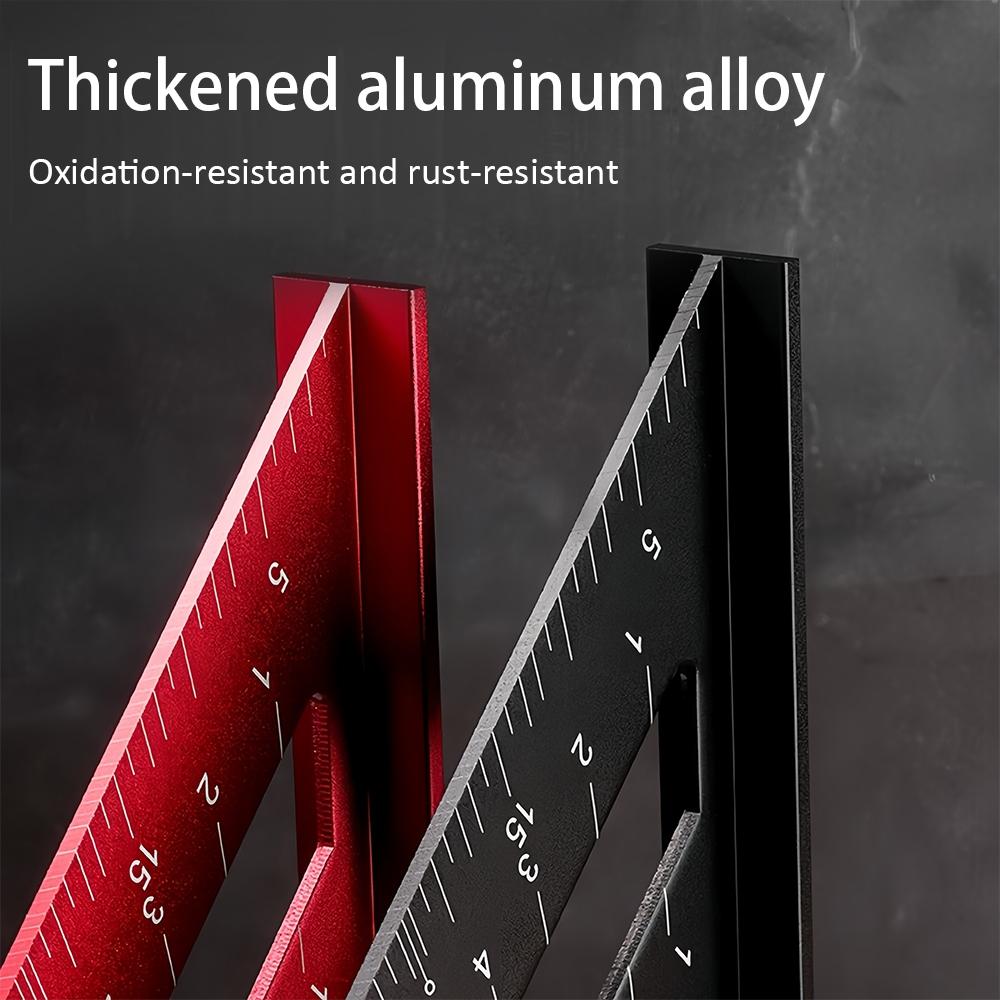 7 Inch Metric Triangular Ruler High Precision with 90° & 45° Angles Linear Measurement for Woodworking, Metalwork, Roofing, Drawing