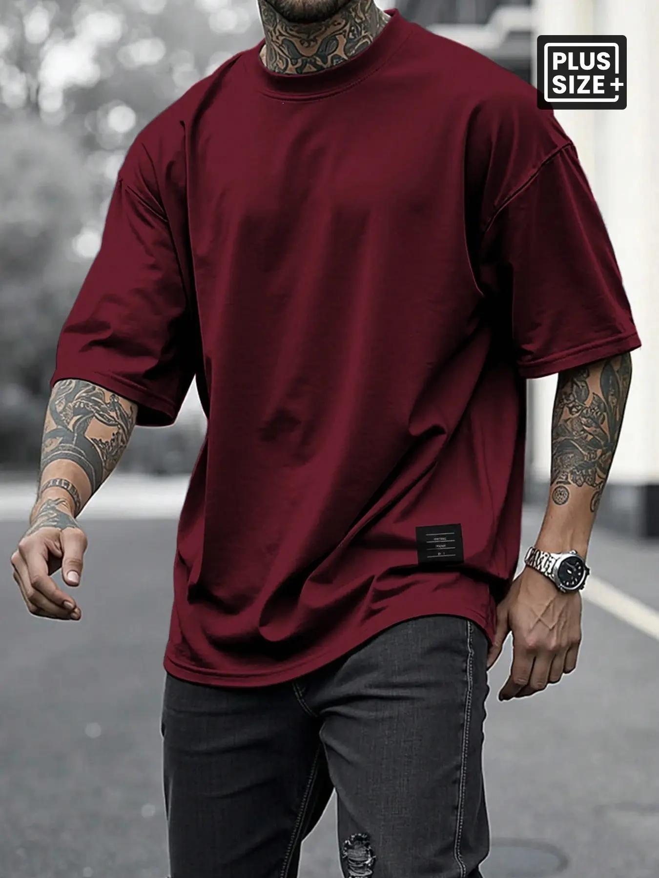 Men's Plus Size Round Neck Short Sleeve Shirt, Ultra Comfortable Everyday Wear, Casual Streetwear Oversized Style, Perfect for Daily Use Men's Plus Size Round Neck Short Sleeve Shirt, Ultra Comfortable Everyday Wear, Casual Streetwear Oversized Style, Perfect for Daily Use