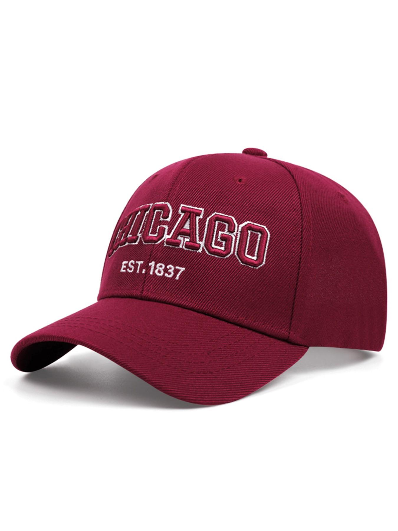 2026 New Simple Creative Hip Hop Hat CHICAGO Embroidered Hardtop Baseball Hat Street Fashion Personalized Skateboarding Hat Daily Commuting Decorative Hat Outdoor Leisure Sports Sunshade Hat Male Female Same Style