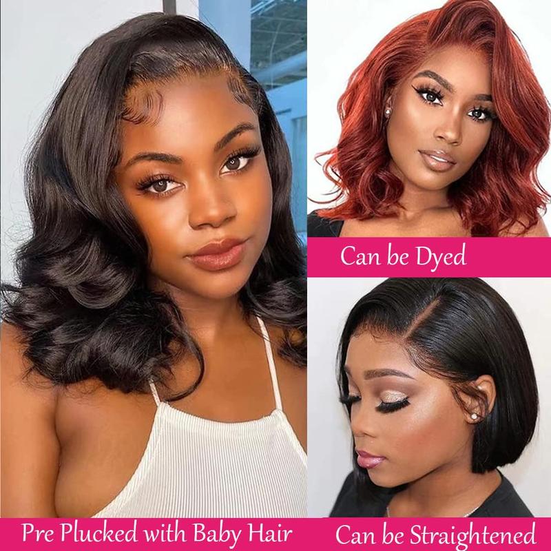 14inch Glueless Wigs 6x4 5x5 7x5 9x6 Human Hair Pre Plucked Body Wave Glueless Wig Lace Pre Cut 6x4 Lace Closure New Upgraded No Glue Wigs for Women Human Hair Natural Hairline