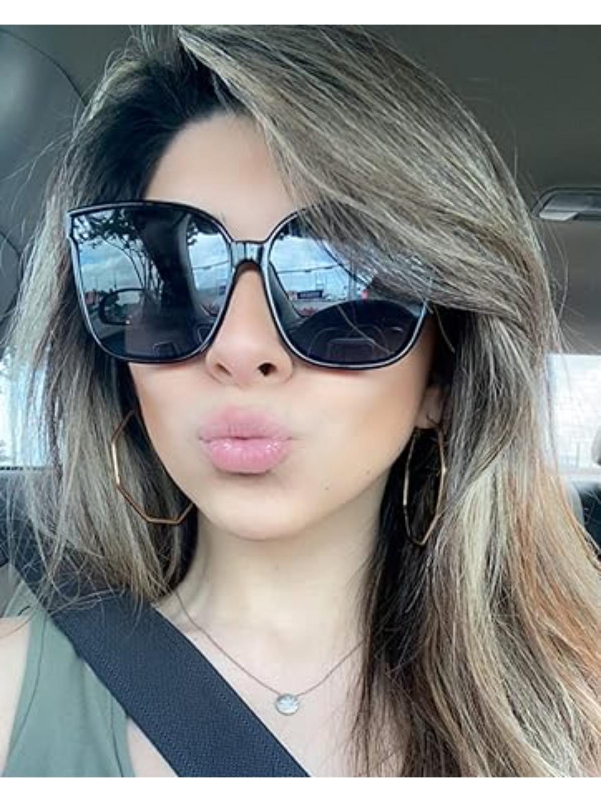 Retro Square Polarized Sunglasses Women Men Vintage Minimalist Shades B2600 Retro Square Polarized Sunglasses Women Men Oversized  main image 3