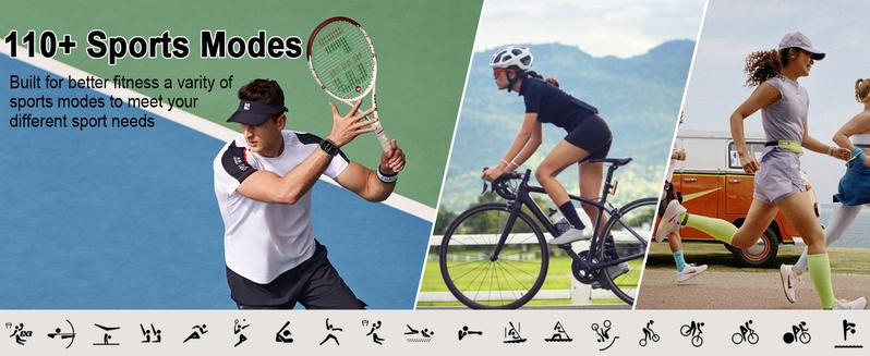 [Valentine's Day] Tukio 2026 New Smart Watch with AI ChatGPT AI Assistant, 1.91" HD Display, 112+ Fitness Activity Tracker, Heart Rate Monitor, Sleep Monitor, Step Counter, Bluetooth Calling, IP68 Waterproof, for Android & iOS - Monitoring