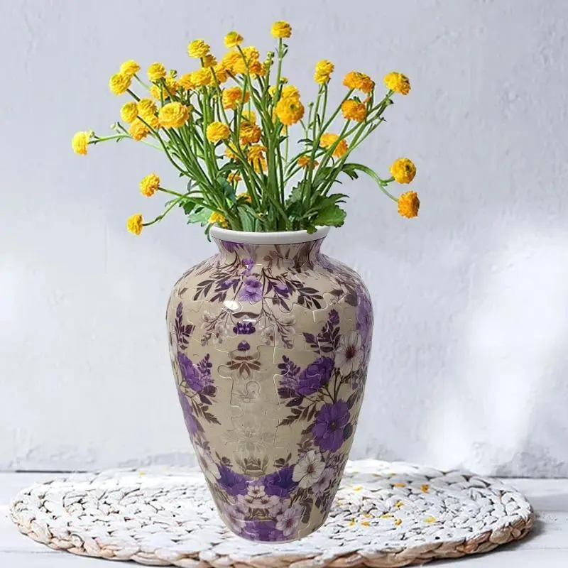 3D Vase Shape Puzzle Keychain - Fashion Costume Jewelry Accessory, Parent-Child Play Craft, Enhances Children’s Quality Time Interaction
