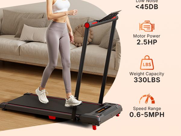 【StepIntoSpring】Treadmill with Handrails, Incline Walking Pad, Treadmills Home, 330 lbs Capacity, Under Desk, Indoor Mini Exercise Equipment with Remote Control, Portable, Compact, Collapsible, Quiet, Treadmill with LED Display , Office Use, Pro mix