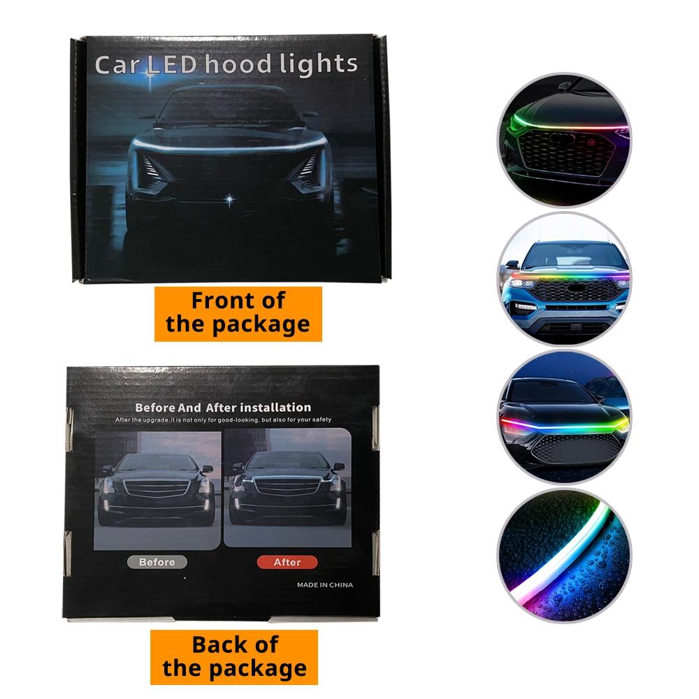 APP-Controlled RGB Dynamic LED Car Hood Light Strip, 1 Count Dynamic Scan Start Up Light Strip with Instruction & Remote Controller, Waterproof Flexible Car Lights, LED Car Ambient Light APP-Controlled RGB Dynamic LED Car Hood Light Strip, 1 Count Dynamic Scan Start Up Light Strip with Instruction & Remote Controller, Waterproof Flexible Car Lights, LED Car Ambient Light