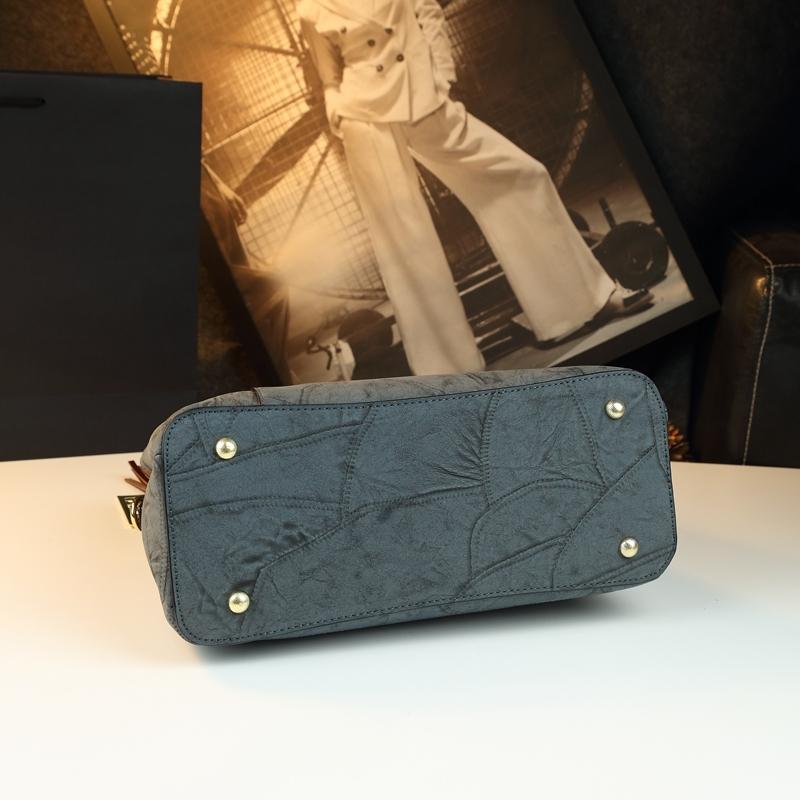 Elegant Vintage Patchwork Handbag, Large Capacity Commuter Tote Bag, Lightweight Luxury Mom Bag, Single Shoulder Crossbody Bag