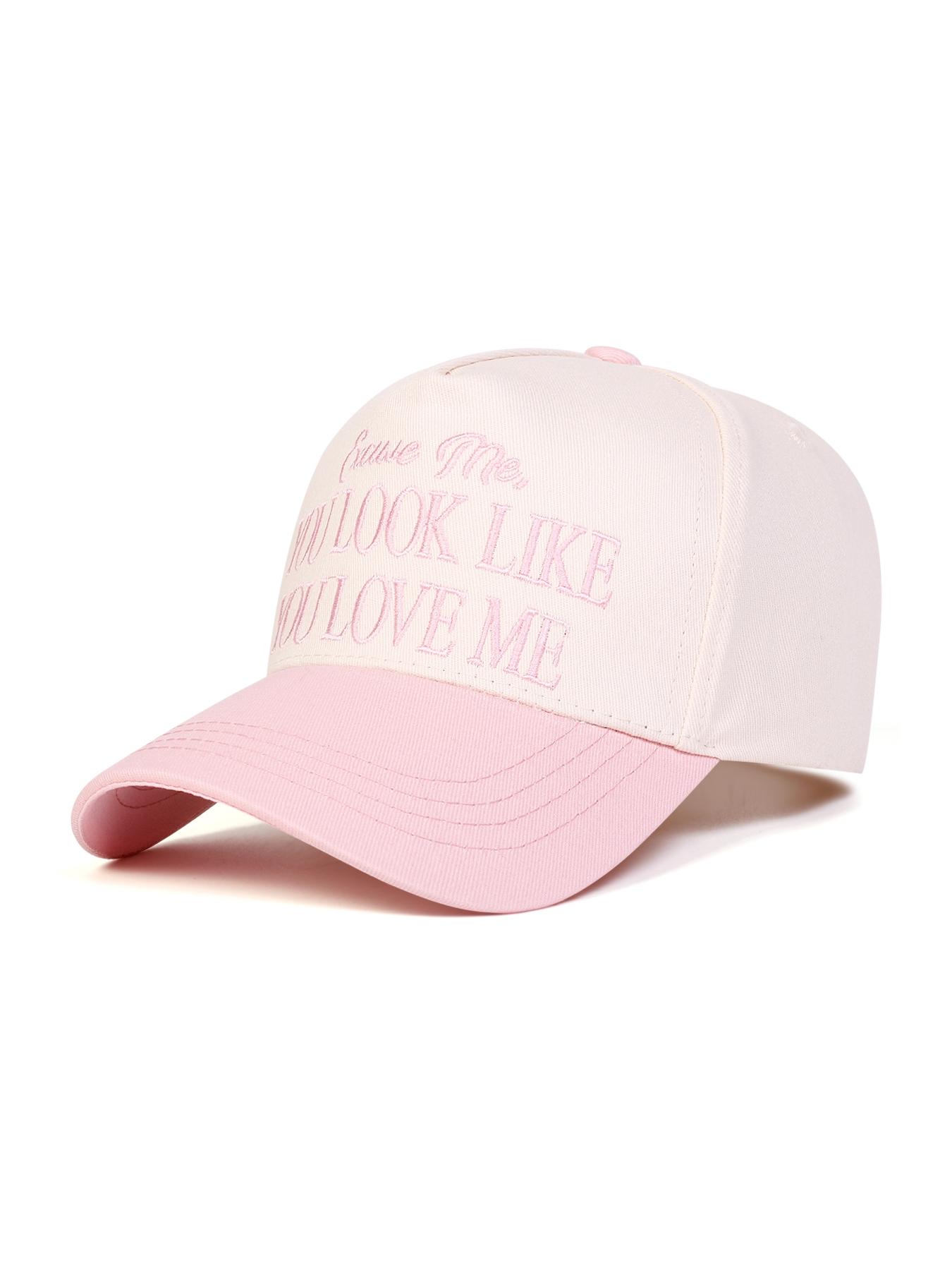 Unisex You Love Me Letter Baseball Cap, Funny Cap, Adjustable Outdoor Sun Protection Hat, Casual Woven Fitted Cap for Spring & Fall Travel, Adjustable Snapback Cap