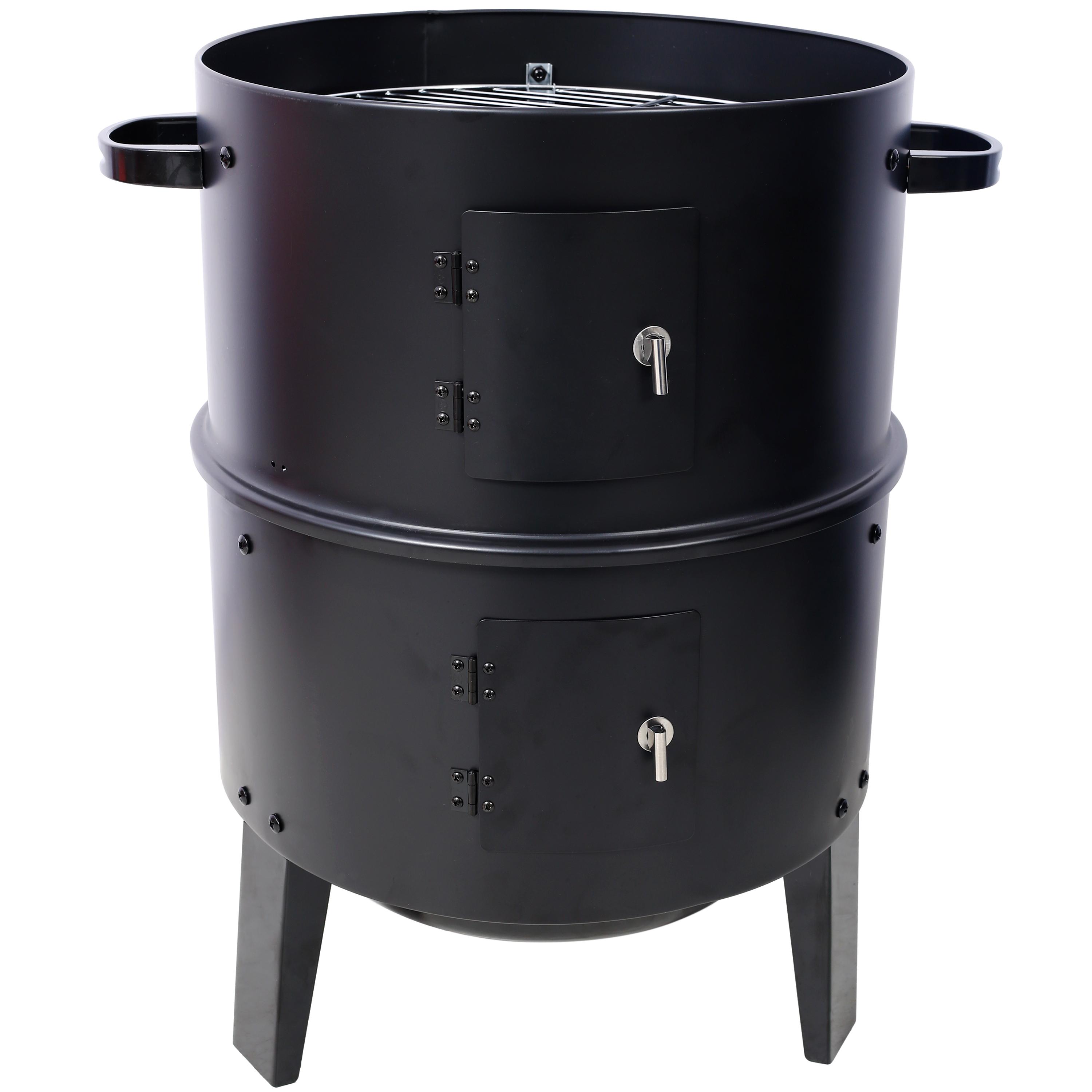 Charcoal Smoker Grill Wood Smoker Grills Outdoor Cooking 16/17 Inch Vertical Smoker Portable BBQ Grill for Camping, 16 Inch, Traditional Charcoal Smoker Grill Wood Smoker Grills Outdoor Cooking 16/17 Inch Vertical Smoker Portable BBQ Grill for Camping, 16 Inch, Traditional