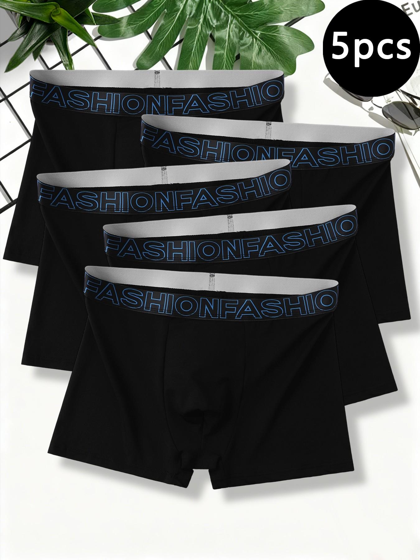 Trendy men's boxer briefs, quick-drying and sweat-wicking boxers, stylish waistband, suitable for both daily wear and sports