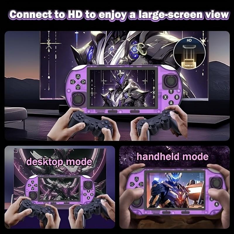 Upgraded Sf3000hd Retro Handheld Game Console, 4.5 Inch IPS Screen, Comfortable Grip, High Performance Open Source, Portable & Practical