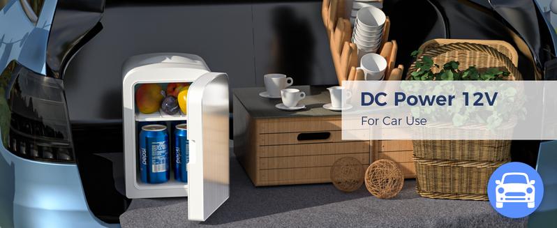 Antarctic Star Compact Refrigerator, Portable Mini Fridge, Skin Care 4L Capacity/6 Cans, for Bedroom, Car, Office & Dorm, Small Cooler for Cosmetics, Magnetic Brushed Stainless Steel Door, White Antarctic Star Compact Refrigerator, Portable Mini Fridge, Skin Care 4L Capacity/6 Cans, for Bedroom, Car, Office & Dorm, Small Cooler for Cosmetics, Magnetic Brushed Stainless Steel Door, White