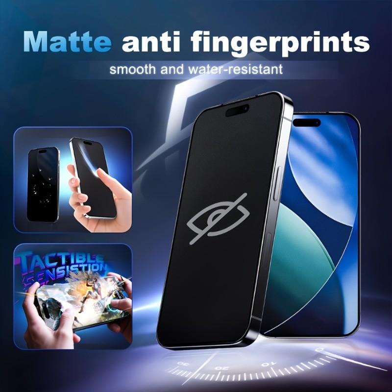 2-Pack Matte Privacy Screen Protector, Easy Alignment Kit, Compatible with iPhone 17/16 Pro Max/15 Pro/14/13 Pro/12/11/x/XS Max/XR, 9h+ Tempered Glass, Anti-Fingerprint, Face ID Compatible, Seamless Fit