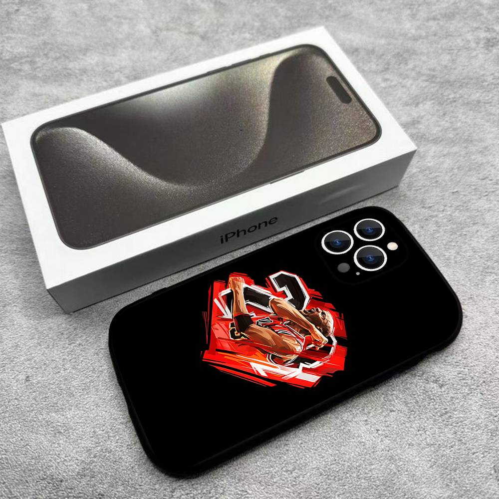 Basketball J-Jordan 23 Phone Case For iPhone 17,16,15,14,13,12,Pro,Max,Plus,Air,Samsung Galaxy S26 S25 S24 S23 S22 Black Soft Box