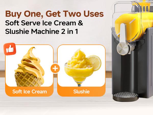 Slushie Machine Cold Beverage Maker (No Ice Cubes Needed)large capacity Ice Crusher & Smoothie Maker – a compact kitchen tool with automatic cleaning function and 6 multi-function presets for one-touch refreshing drinks.
