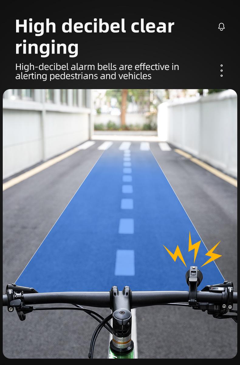 ROCKBROS Bike Bell Classic Bicycle Bell Mountain Bike Bells for Adults with Loud Sound and Fit for 0.87-1.25in/22.2-31.8mm Bicycle Handlebars