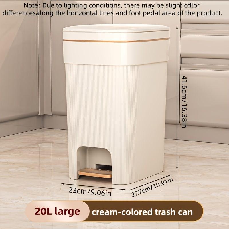 Square Trash Can with Lid, Accents, Two Sizes Available, Fashionable Garbage Bin, Ideal for Kitchen, Bathroom, Bedroom, Home Office Square Trash Can with Lid, Accents, Two Sizes Available, Fashionable Garbage Bin, Ideal for Kitchen, Bathroom, Bedroom, Home Office
