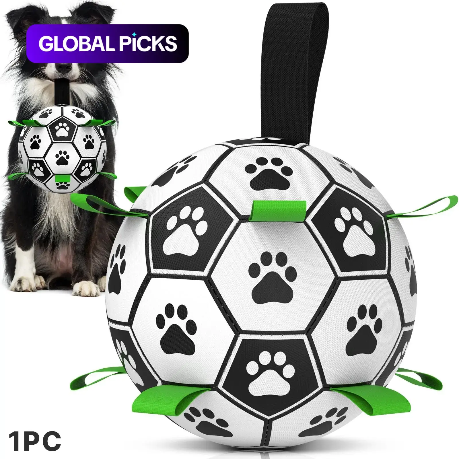 Herding  dogs balls  durable dog Soccer ball with 9 Grab tabs for outdoor & water play, perfect gift for pets