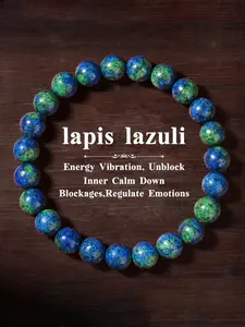Handmade Lapis Lazuli Crystal Beaded Bracelet, High quality bracelet, Unisex Fashion Accessory, Ideal for Meditation and Energy Healing, Perfect Gift