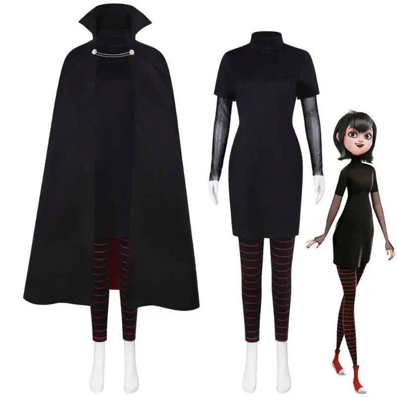 Anime Mavis Dracula Cosplay Costumes Transformania Mavis Halloween Carnival Suit for Women Men 3PCS Top+Pants+Cloak Cosplay