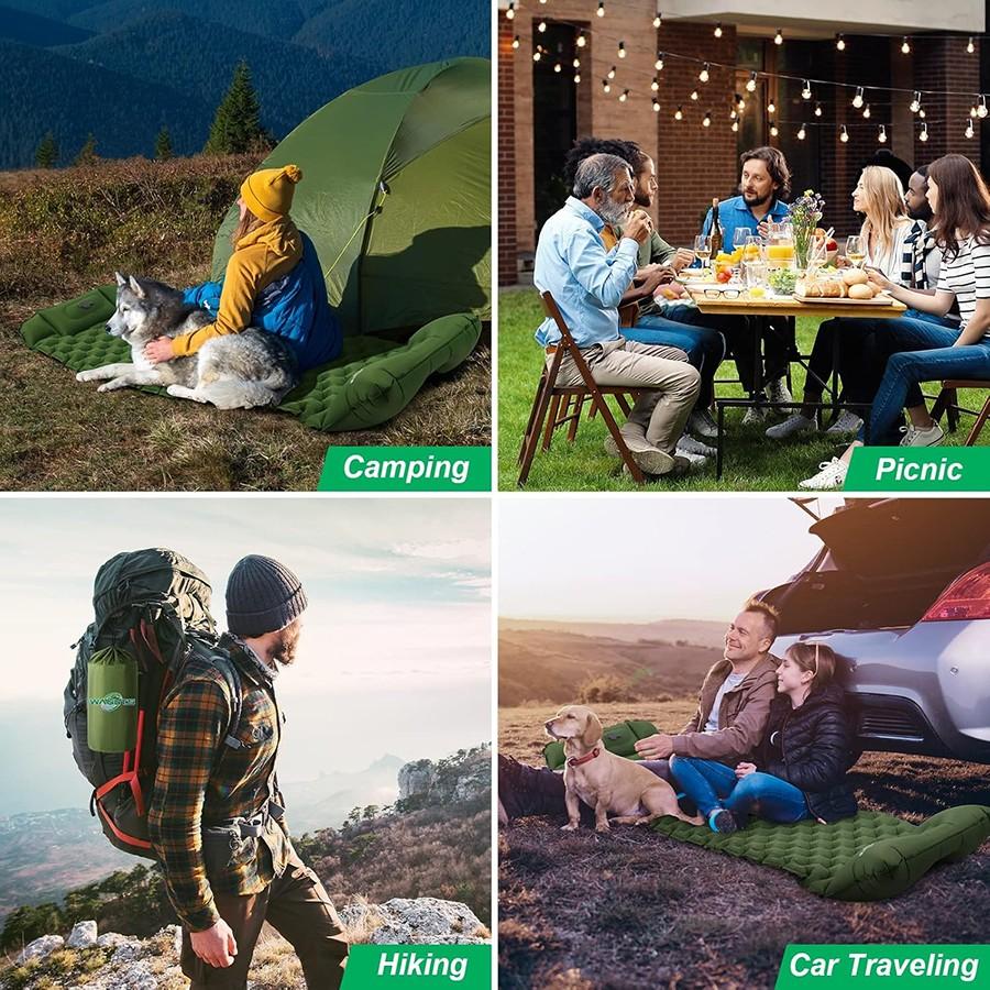 Camping Inflatable Mattress, Hiking Sleeping Bed Mat, Folding Camp Bed Sleeping Pad, Picnic Blanket, Travel Air Mat