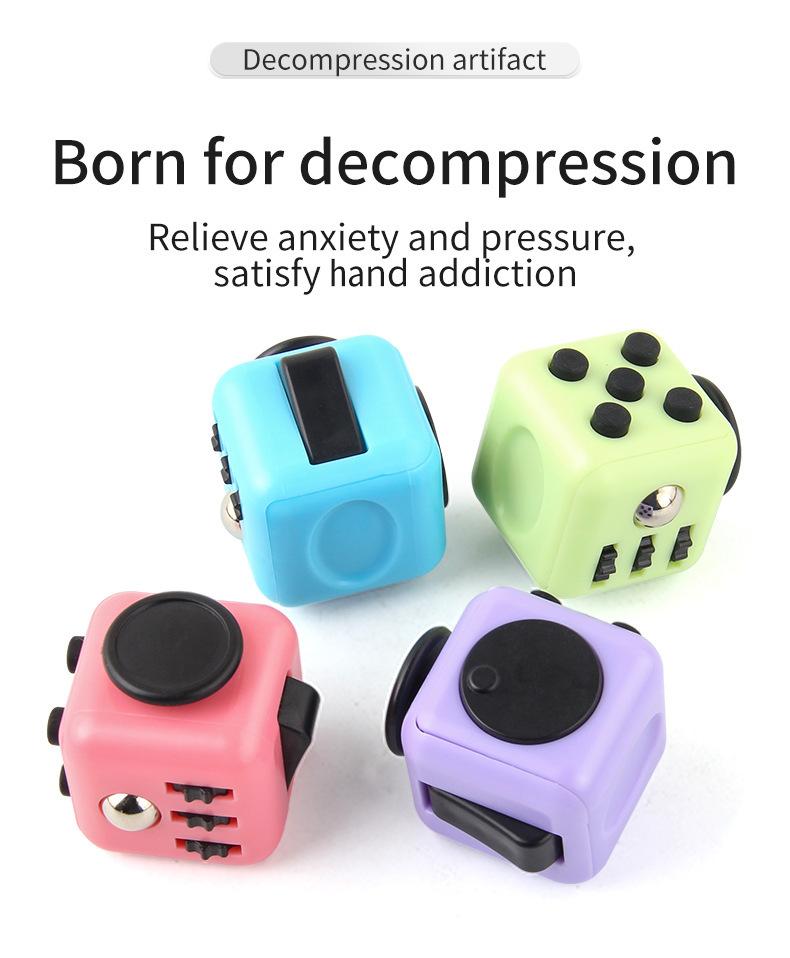 6-Side Fidget Cube Stress Relief Infinity Cube Dice Toy for Adults