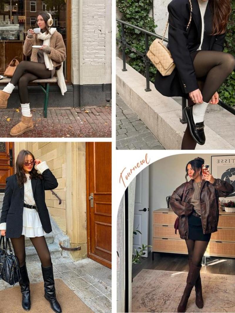 Women's High-Waisted Yoga Pants, Sporty Design, Fall & Winter Wear, Plain Pattern, Warm & Comfortable, Ideal for Gym & Outdoor Activities, Gym Workout Leggings