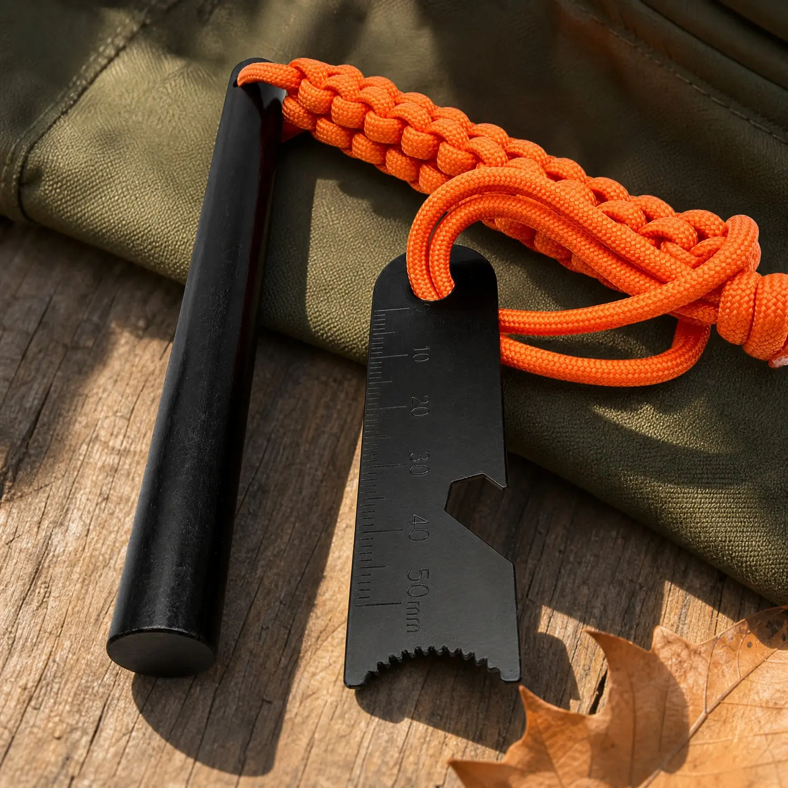 Flint Ferro Rod Survival Fire Starter Kit with Striker - 4/5 Inch