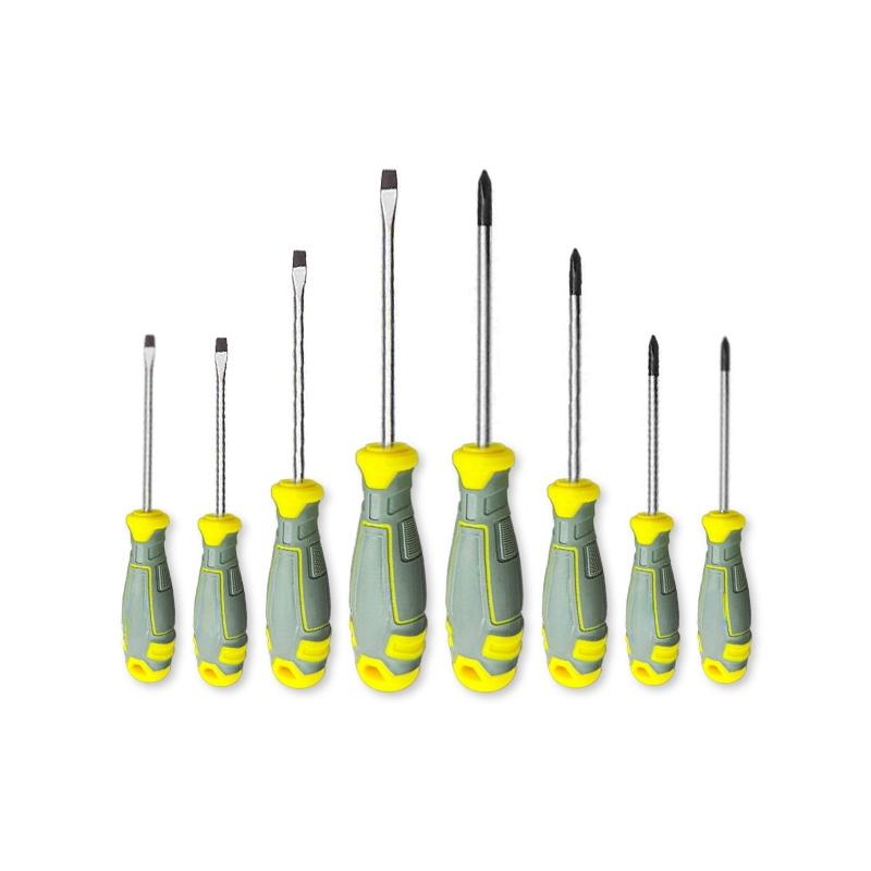8-Piece Cross and Flat Head Screwdriver Set, Multipurpose Screwdriver Kit, Multi-Size Non-Slip Handles, Essential Home Repair Kit, Daily Use Tools, Multifunctional Screwdriver, Screwdriver Combo