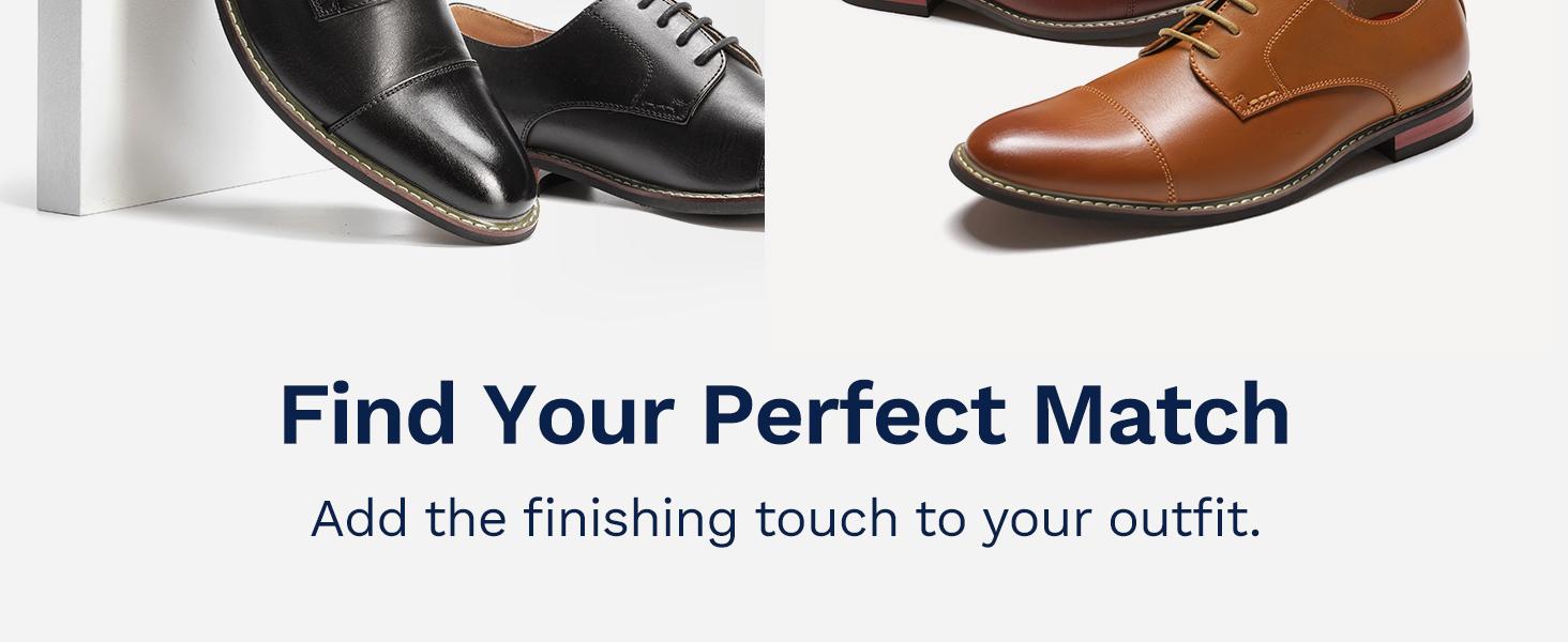 Bruno Marc Men's Formal Oxford Lace Up Shoes Square Toe