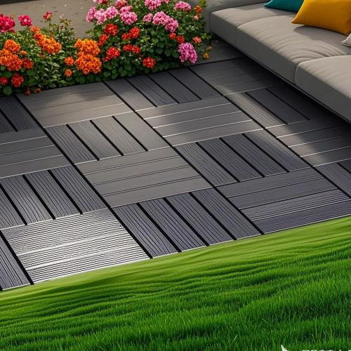 Plastic Interlocking Deck Tiles,44 Pack,12"x12" Square Waterproof Outdoor All Weather Use, Outdoor and Indoor Patio Decking Tiles