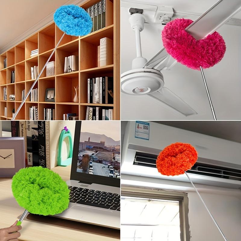 Ceiling Fan & Household Dust Buster: Detachable Microfiber Duster with Washable Feature, Ideal for Summer and Fall Cleaning tool, a Decoration-worthy Housekeeping Essential, Extension Pole Ceiling Fan Duster