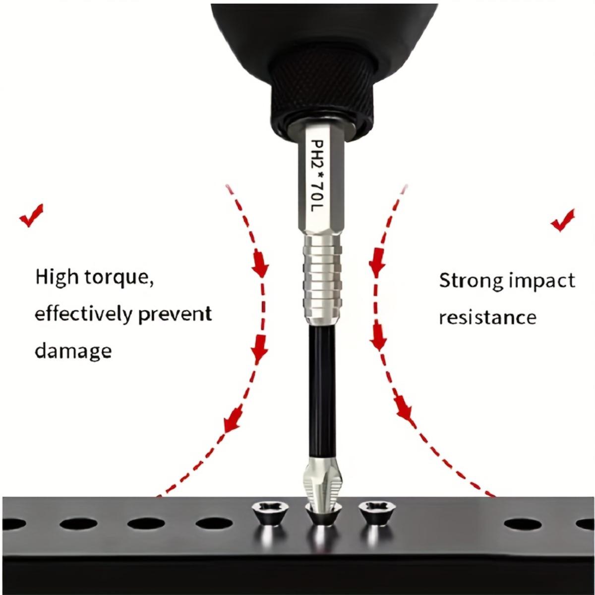 15PCS K5 Threaded Drill Bit Set, Anti-Slip Impact Magnetic Screwdriver Bit Assortment, High Strength Durable Driver Bits for Electric Screwdrivers, Cordless Drills and Hand Tools, Ideal for Woodworking, Furniture Assembly and Daily Repairs